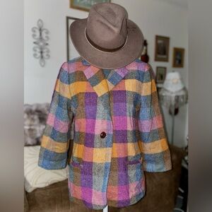 Colorful Patchwork Pattern Cabi Blazer Jacket Checkered